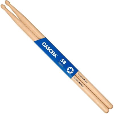 Cascha Baguettes de batterie 5B en érable – 12 paires – Forme ovale – Idéales pour la pop et le rock (Batterie), Baguettes de batterie + maillets, Transparent Cascha Baguettes de batterie 5B en érable – 12 paires – Forme ovale – Idéales pour la pop et le rock (Batterie), Baguettes de batterie + maillets, Transparent