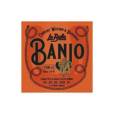 La Bella 730 M 5-str. Banjo Loop 011 (Banjo, 0.02"), Corde de guitare La Bella 730 M 5-str. Banjo Loop 011 (Banjo, 0.02"), Corde de guitare