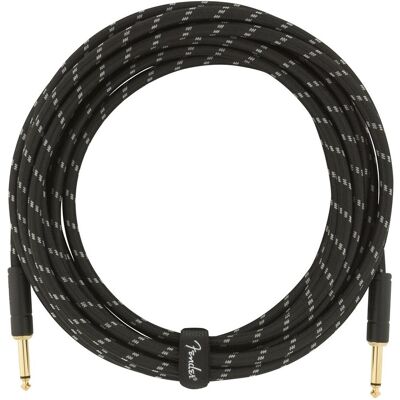 Fender Câble Deluxe 5,5m black tweed (5.50 m, Câble jack 6,3 mm), Câble audio Fender Câble Deluxe 5,5m black tweed (5.50 m, Câble jack 6,3 mm), Câble audio