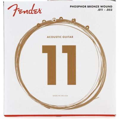 Fender 60CL Ac. Guitar Strings 011/052 (0.05"), Corde de guitare Fender 60CL Ac. Guitar Strings 011/052 (0.05"), Corde de guitare
