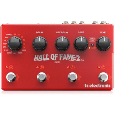 TC Electronic Hall of Fame 2 X4 Reverb - Effet guitare (Guitare), Pédale d'effet, Rouge TC Electronic Hall of Fame 2 X4 Reverb - Effet guitare (Guitare), Pédale d'effet, Rouge