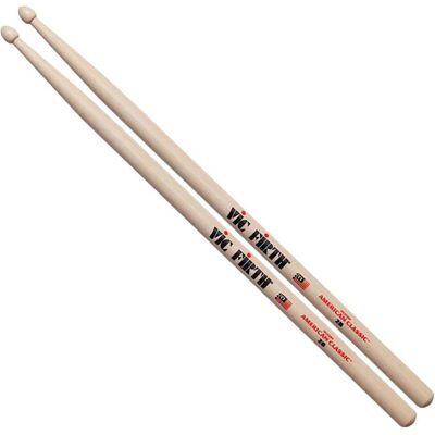 Vic Firth American Classic 2B (Batterie), Baguettes de batterie + maillets, Beige, Marron Vic Firth American Classic 2B (Batterie), Baguettes de batterie + maillets, Beige, Marron