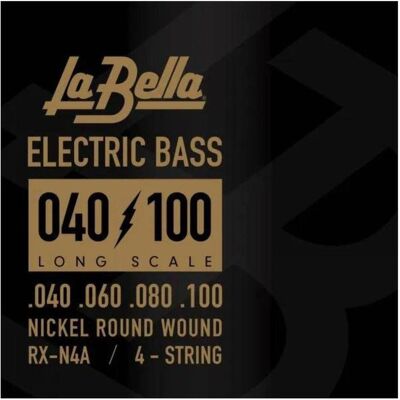 La Bella Basse RX-N4A 040/100 (4x, Guitare électrique), Corde de guitare La Bella Basse RX-N4A 040/100 (4x, Guitare électrique), Corde de guitare