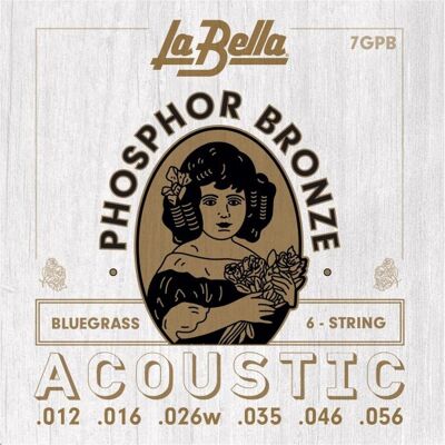 La Bella 7GPB Phosphore Bronze 012/056 (6x, Guitare, 0.06"), Corde de guitare La Bella 7GPB Phosphore Bronze 012/056 (6x, Guitare, 0.06"), Corde de guitare