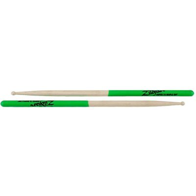 Zildjian Drumsticks, Maple series, Super 7A Dip, natural, green dip, Baguettes de batterie + maillets Zildjian Drumsticks, Maple series, Super 7A Dip, natural, green dip, Baguettes de batterie + maillets