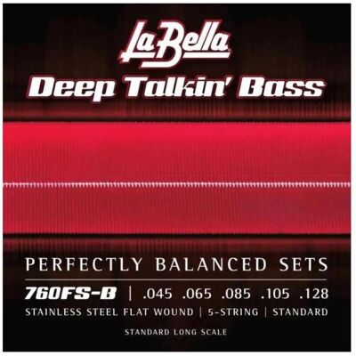 La Bella String Set For Bass Electric Deep TALKIN'5 Strings 045-128 (5x, Basse électrique), Corde de guitare La Bella String Set For Bass Electric Deep TALKIN'5 Strings 045-128 (5x, Basse électrique), Corde de guitare
