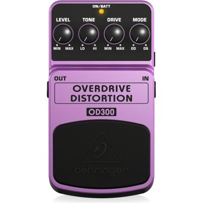 Behringer OD300 (Guitare), Pédale d'effet, Noir, Violet Behringer OD300 (Guitare), Pédale d'effet, Noir, Violet