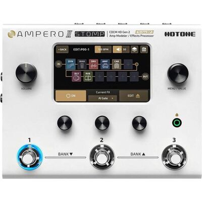 Hotone Ampero II Stomp Amp Modeler / Processeur d'effets (Guitare), Pédale d'effet, Noir Hotone Ampero II Stomp Amp Modeler / Processeur d'effets (Guitare), Pédale d'effet, Noir