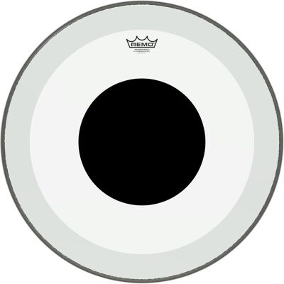 Remo P3 BD Black Dot (Grosse caisse), Peau de batterie, Noir, Transparent Remo P3 BD Black Dot (Grosse caisse), Peau de batterie, Noir, Transparent
