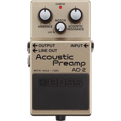 Boss (Electronics) AD-2 Préamplificateur pour guitare acoustique, Pédale d'effet, Beige Boss (Electronics) AD-2 Préamplificateur pour guitare acoustique, Pédale d'effet, Beige
