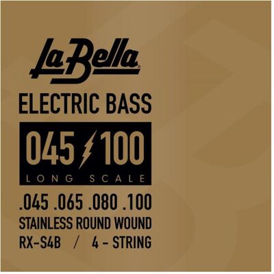 La Bella Basse RX-S4B St. Steel 045/100 (4x, Basse électrique, 0.10"), Corde de guitare La Bella Basse RX-S4B St. Steel 045/100 (4x, Basse électrique, 0.10"), Corde de guitare
