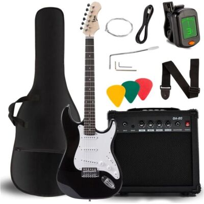 No Name V-TONE EGA 39 BK gitara elektryczna 4/4 stratocast (Guitare électrique), Guitare, Noir No Name V-TONE EGA 39 BK gitara elektryczna 4/4 stratocast (Guitare électrique), Guitare, Noir