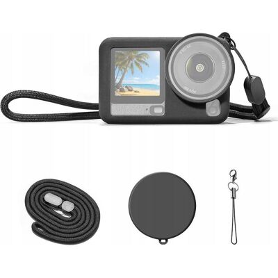 Puluz Etui Silikonowe Pokrowiec Futerał Case Pasek Dekielek Do Dji Osmo Action 6 / Pu1076b, Caméra d'action : accessoires, Noir Puluz Etui Silikonowe Pokrowiec Futerał Case Pasek Dekielek Do Dji Osmo Action 6 / Pu1076b, Caméra d'action : accessoires, Noir