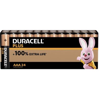 Duracell Duracell MN2400 CP24 Plus Power Pile AAA - Piles Duracell Duracell MN2400 CP24 Plus Power Pile AAA - Piles