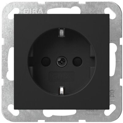 Gira, Prise de courant, SCHUKO STK SH Système 55 4453005 Noir m Gira, Prise de courant, SCHUKO STK SH Système 55 4453005 Noir m