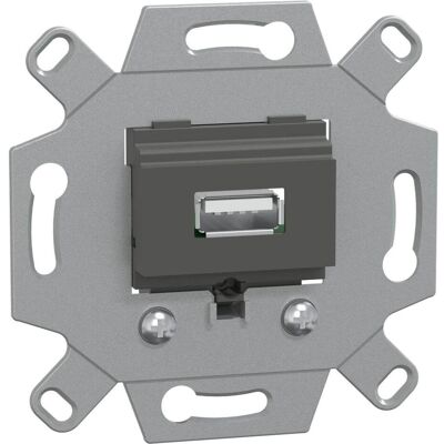 Merten MEG4581-0000 Prise USB - Simple, Gris, Encastrée Merten MEG4581-0000 Prise USB - Simple, Gris, Encastrée