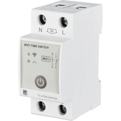 Interrupteur WiFi TRU Components TC-GTS8-W2P32A - 230V/AC - 1 min-24h Interrupteur WiFi TRU Components TC-GTS8-W2P32A - 230V/AC - 1 min-24h