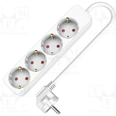 Plastrol, Rallonge, Rallonge H05VV-F 3G 1,5 mm² 1,5 m PVC blanc Nombre de prises : 4 (1.50 m, CEE 7/7) Plastrol, Rallonge, Rallonge H05VV-F 3G 1,5 mm² 1,5 m PVC blanc Nombre de prises : 4 (1.50 m, CEE 7/7)
