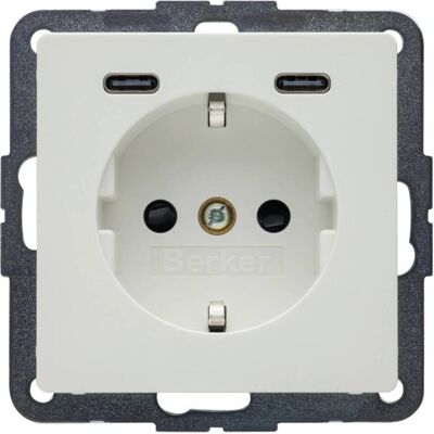 Berker, Prise de courant, Steckdose SCHUKO/USB CC 20W PD Q.x Berker, Prise de courant, Steckdose SCHUKO/USB CC 20W PD Q.x