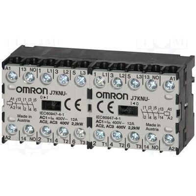 Omron Contacteur : 2 x 4 pôles NF + 2 x NO, 48 V CA, 5 A, J7KNU-AR, 2,2 kW, Relai Omron Contacteur : 2 x 4 pôles NF + 2 x NO, 48 V CA, 5 A, J7KNU-AR, 2,2 kW, Relai