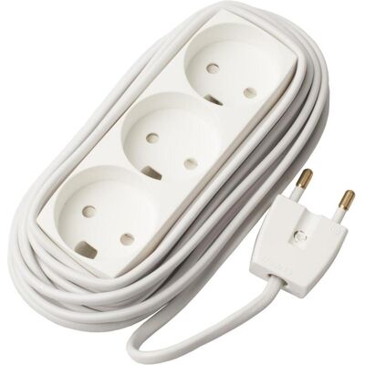 MicroConnect, Multiprise, EL Stikdåse 3udtag U/J Hvid 5m (3x, Type 25, 5 m) MicroConnect, Multiprise, EL Stikdåse 3udtag U/J Hvid 5m (3x, Type 25, 5 m)
