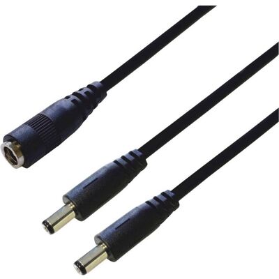 BKL Electronic 075922 Distributeur DC prise basse tension - prise DC femelle 5.5 mm 2.1 m, Câble + prise électronique, Noir BKL Electronic 075922 Distributeur DC prise basse tension - prise DC femelle 5.5 mm 2.1 m, Câble + prise électronique, Noir