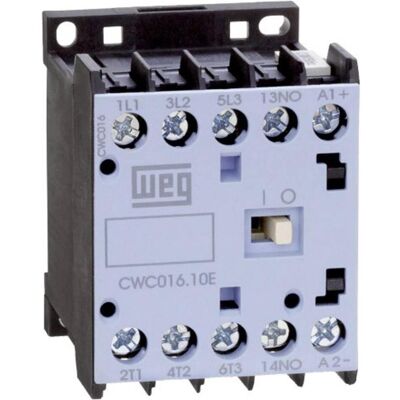 WEG CWC016-10-30C03 Contacteur - 3 NO - 7,5 kW - 24 V/DC - 16 A WEG CWC016-10-30C03 Contacteur - 3 NO - 7,5 kW - 24 V/DC - 16 A