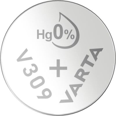 Varta V309 Pièce de monnaie Silver - 73mAh, 1,55V, Jetable Varta V309 Pièce de monnaie Silver - 73mAh, 1,55V, Jetable