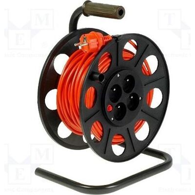 Jonex, Enrouleur à câble, Rallonge H05VV-F 3G 1,5 mm² 20 m PVC orange Nombre de prises : 4 (20 m, 1.50 mm²² mm) Jonex, Enrouleur à câble, Rallonge H05VV-F 3G 1,5 mm² 20 m PVC orange Nombre de prises : 4 (20 m, 1.50 mm²² mm)