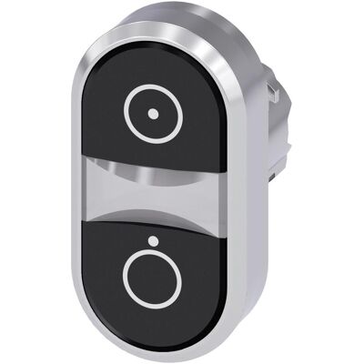 Siemens Bouton poussoir frontal 1f sw Ř22mm ovale 3SU1050-3AB11-0AQ0, Bouton + interrupteur, Noir Siemens Bouton poussoir frontal 1f sw Ř22mm ovale 3SU1050-3AB11-0AQ0, Bouton + interrupteur, Noir