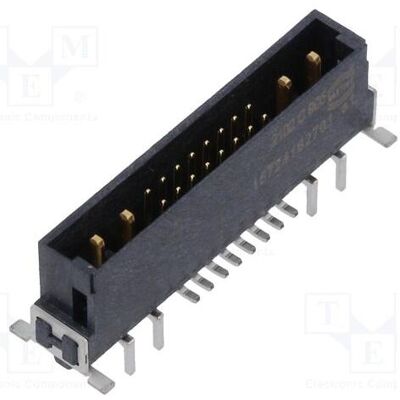 Harting Connecteur : prise mâle de type « PCB à PCB » nombre de broches : 20 (4+16) configuration droite, Câble + prise électronique Harting Connecteur : prise mâle de type « PCB à PCB » nombre de broches : 20 (4+16) configuration droite, Câble + prise électronique