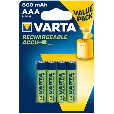 Varta 56613101404 Batterie Rechargeable - AA, 800mAh, Bleu/Vert Varta 56613101404 Batterie Rechargeable - AA, 800mAh, Bleu/Vert