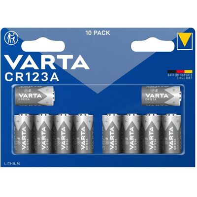Varta CR123A (10 pcs, CR123A, 1430 mAh), Batteries + piles Varta CR123A (10 pcs, CR123A, 1430 mAh), Batteries + piles