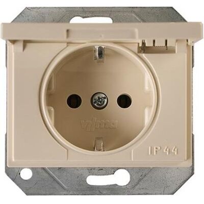 Vila, Prise de courant, Socket Vilma Xp Beige Ip44 Vila, Prise de courant, Socket Vilma Xp Beige Ip44