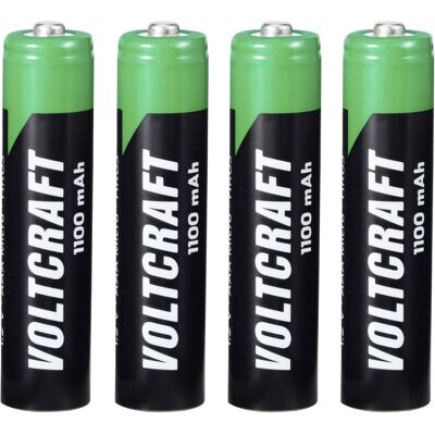 Voltcraft HR03 Pile micro (AAA) NiMH 1100 mAh 1.2 V 4 pcs. (4 pcs, AAA, 1100 mAh), Batteries + piles Voltcraft HR03 Pile micro (AAA) NiMH 1100 mAh 1.2 V 4 pcs. (4 pcs, AAA, 1100 mAh), Batteries + piles