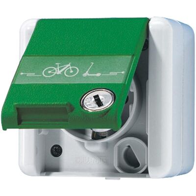 JUNG 820 GN NAWSLEB - Prise Schuko 16A 250V JUNG 820 GN NAWSLEB - Prise Schuko 16A 250V