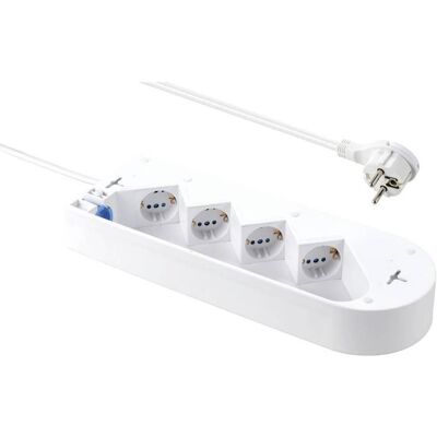 Sygonix SY-5228510 Multiprise avec Interrupteur - 4 Prises - Blanc Sygonix SY-5228510 Multiprise avec Interrupteur - 4 Prises - Blanc