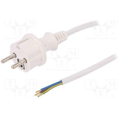 Plastrol, Rallonge, Câble H05VV-F 3 x 1 mm², fiche CEE 7/7 (E/F), câbles en PVC, 4 m, blancs (4 m, CEE 7/7) Plastrol, Rallonge, Câble H05VV-F 3 x 1 mm², fiche CEE 7/7 (E/F), câbles en PVC, 4 m, blancs (4 m, CEE 7/7)