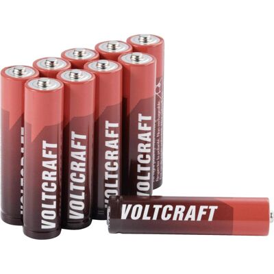 Voltcraft Industrial LR03 Pile Micro (AAA) alcaline-manganèse 1350 mAh 1.5 V 10 S (10 pcs, AAA, 1350 mAh), Batteries + piles Voltcraft Industrial LR03 Pile Micro (AAA) alcaline-manganèse 1350 mAh 1.5 V 10 S (10 pcs, AAA, 1350 mAh), Batteries + piles