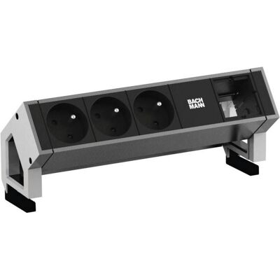 Bachmann Modèle 902.404 Multiplugue avec 3 Prises de Terre - Barre d'alimentation Bachmann Modèle 902.404 Multiplugue avec 3 Prises de Terre - Barre d'alimentation