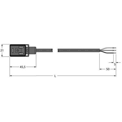 Turck Connecteur pour vanne modèle BI Câble de raccordement VIS02-A80E-10/TEL, Câble + prise électronique, Noir Turck Connecteur pour vanne modèle BI Câble de raccordement VIS02-A80E-10/TEL, Câble + prise électronique, Noir