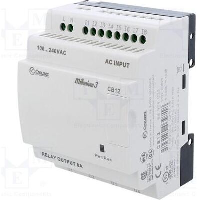 Crouzet Mini-automate Millenium 3 CB12 SMART 230 VCA, 8 entrées numériques, 4 sorties relais (CB12 SMART, Relai Crouzet Mini-automate Millenium 3 CB12 SMART 230 VCA, 8 entrées numériques, 4 sorties relais (CB12 SMART, Relai