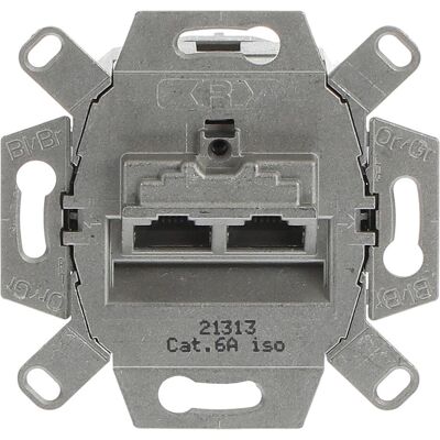 Busch-Jaeger, Prise de courant, 0218/12-101 RJ-45 Métallique Prise (0218/12-101) Busch-Jaeger, Prise de courant, 0218/12-101 RJ-45 Métallique Prise (0218/12-101)