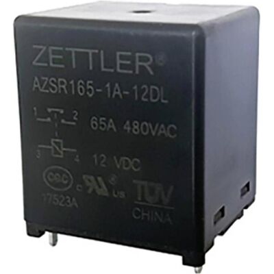 Zettler Electronics AZSR165-1A-24DL Relais 24 V/DC - 80 A - SPST Zettler Electronics AZSR165-1A-24DL Relais 24 V/DC - 80 A - SPST