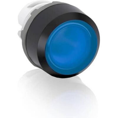 ABB Tête de bouton-poussoir modulaire Ø 22 mm, bouton bleu de forme ronde, Bouton + interrupteur, Bleu ABB Tête de bouton-poussoir modulaire Ø 22 mm, bouton bleu de forme ronde, Bouton + interrupteur, Bleu