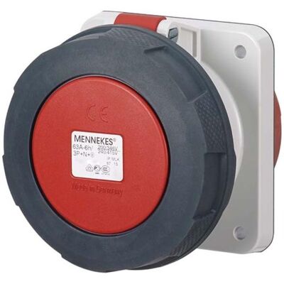 Mennekes, Prise de courant, Prise en saillie, 125A4p6h400V, IP67 AM1457 Mennekes, Prise de courant, Prise en saillie, 125A4p6h400V, IP67 AM1457