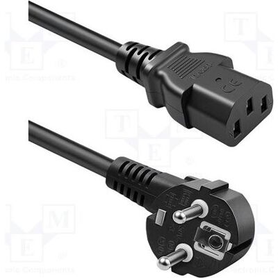 Qoltec, Rallonge, Câble d'alimentation, fiche coudée SCHUKO CEE 7/7 (E/F) IEC C13 3 × 1,0 mm² 2,5 m (54622) (2.50 m, CEE 7/7) Qoltec, Rallonge, Câble d'alimentation, fiche coudée SCHUKO CEE 7/7 (E/F) IEC C13 3 × 1,0 mm² 2,5 m (54622) (2.50 m, CEE 7/7)