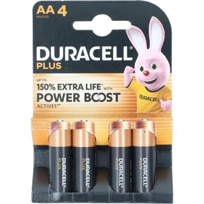 Duracell Plus-AA(MN1500/LR6) BOOST K4 (4 pcs, AA), Batteries + piles Duracell Plus-AA(MN1500/LR6) BOOST K4 (4 pcs, AA), Batteries + piles