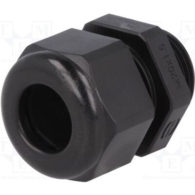 Harting Raccord thermoplastique IP68, M20, 10÷14 mm, noir, Câble + prise électronique, Noir Harting Raccord thermoplastique IP68, M20, 10÷14 mm, noir, Câble + prise électronique, Noir