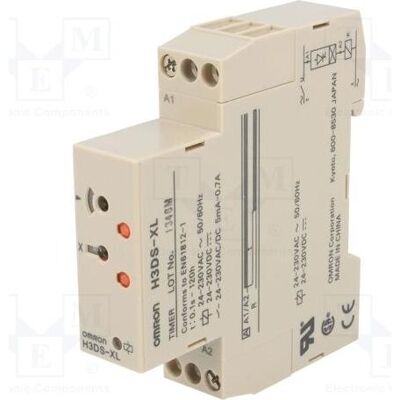 Omron Module d'automatisation : minuterie 0,1 s à 120 h, SPDT, 250 V CA/5 A, 24 à 48 V CC, Relai Omron Module d'automatisation : minuterie 0,1 s à 120 h, SPDT, 250 V CA/5 A, 24 à 48 V CC, Relai